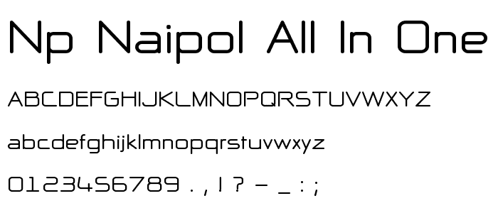 NP Naipol All in One Bold font